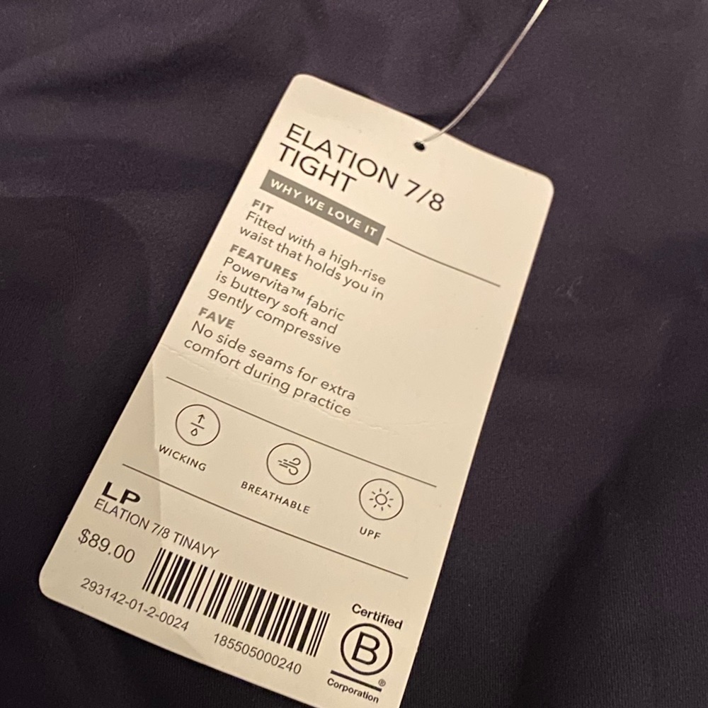 Athleta Elation 7/8 Tight // Navy - Picture 12 of 16